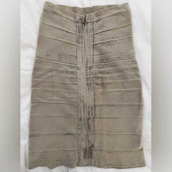 Herve Leger pencil gray distressed Skirt XS - Picture 3 of 7